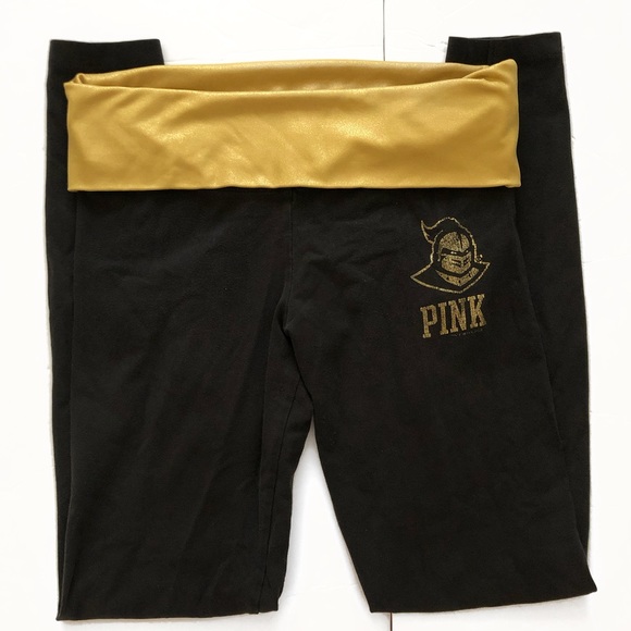 PINK Victoria's Secret Pants - VS Pink UCF Knights Black and Gold Yoga Leggings